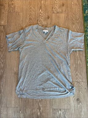 Michael Stars Light Heather Gray V-neck Tee